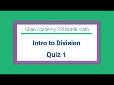 khan academy division 3rd grade.